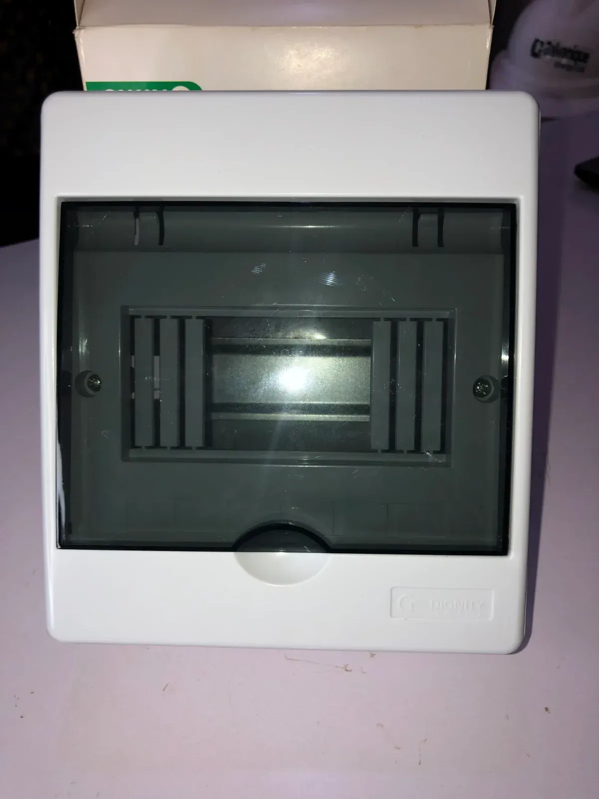 6 Way Circuit Breaker Distribution Protection Box with DIN Rail, Surface-Mounted, photo 2 of 2