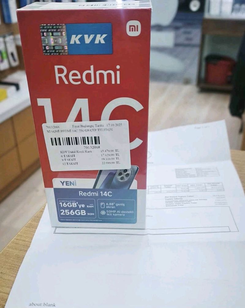 REDMİ 14 C 256 GB SIFIR 2 YİL GARANTİLİ