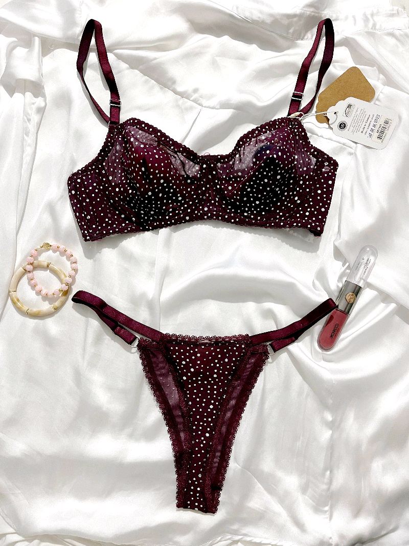 Bordo bralet takım