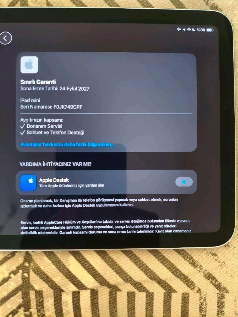 iPad mini 7 acil satılık 1 aylık sıfırdan farksız  3