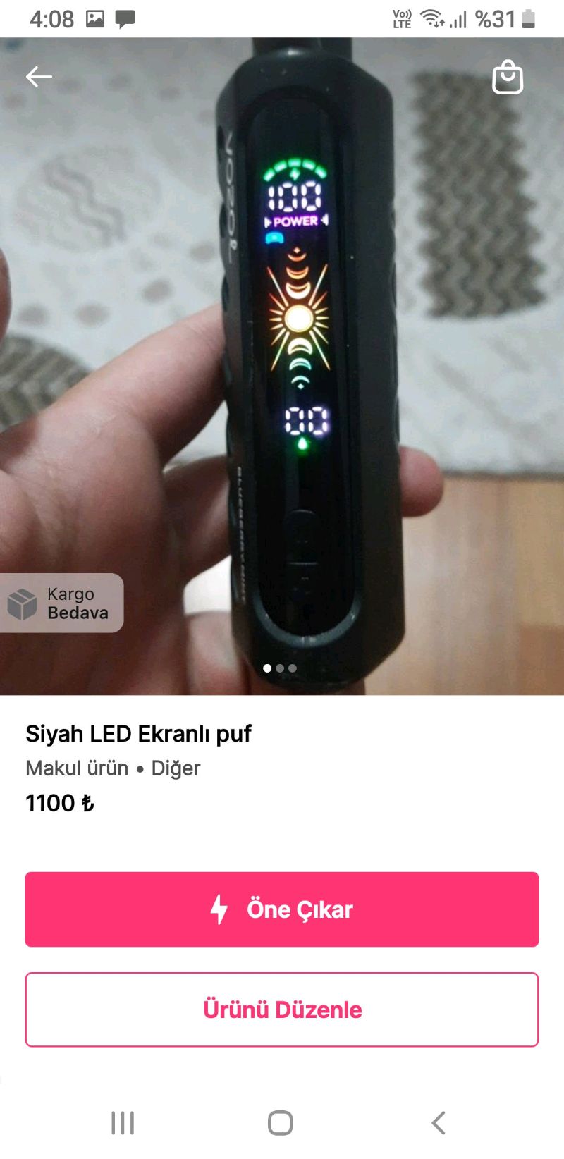Çok renkli puf