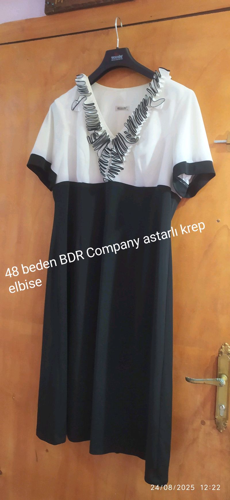 krep elbise 48 beden 1 kez giyildi