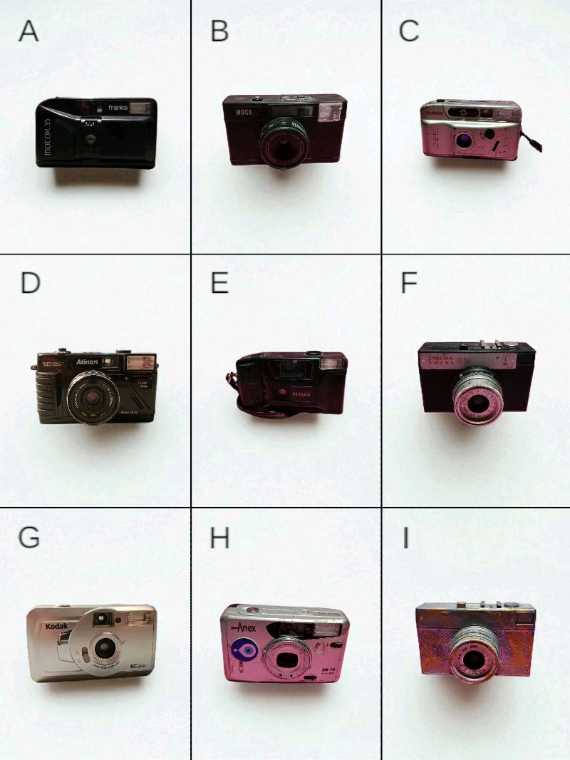 Koleksiyonlul-dekorluk 9 adet fotoğraf makinesi