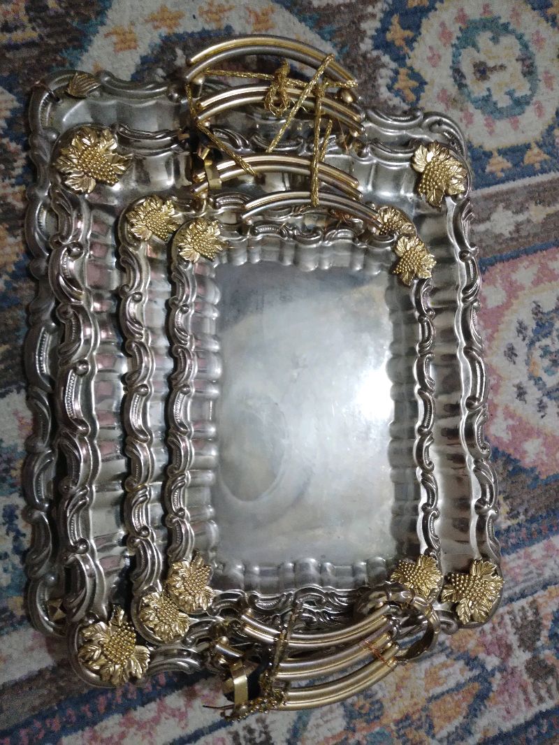vintage tepsi 4 adet 