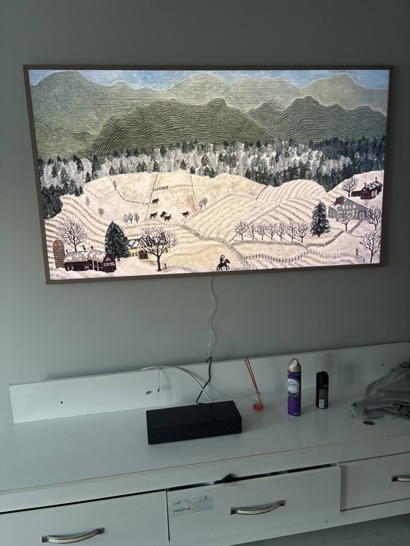 sıfır ayarında Samsung frame tv
