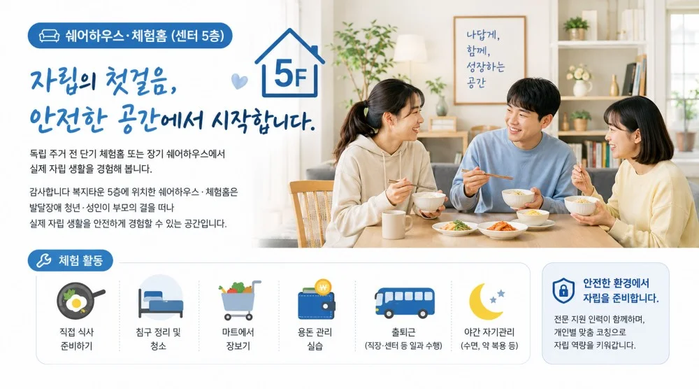 쉐어하우스·체험홈 안내