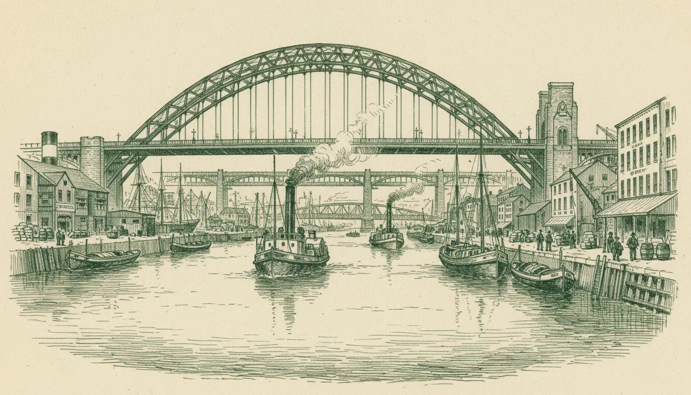 Illustration of Newcastle Quayside - keep it real no made up bridges or buildings