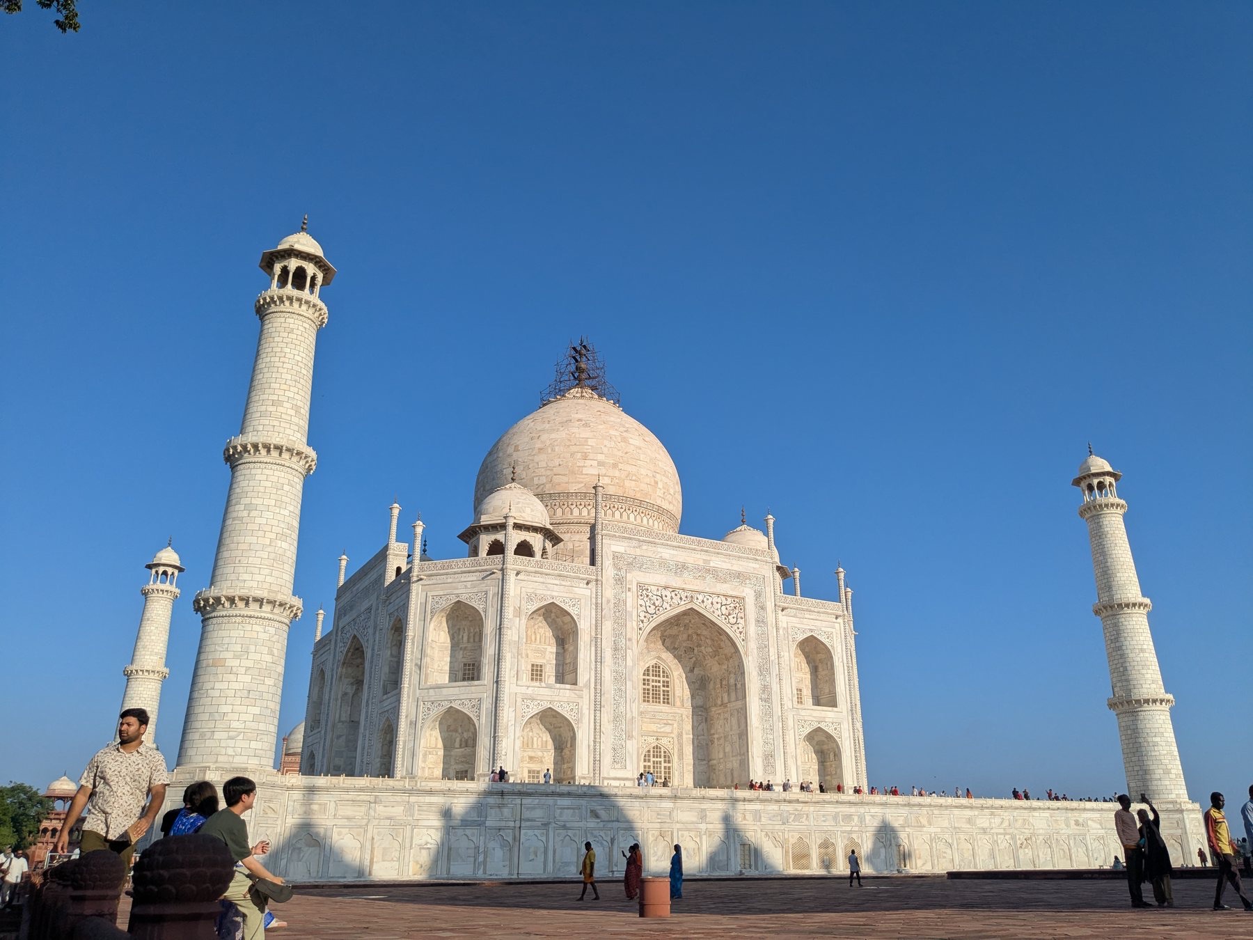The Taj Mahal in pale morning light
