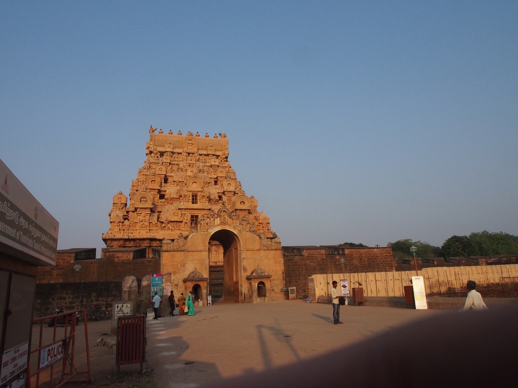 The monumental entrance and tower of Brihadisvara Temple