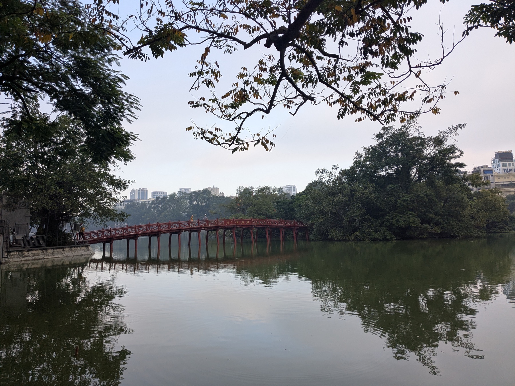 Hoan Kiem Lake in the centre of Hanoi