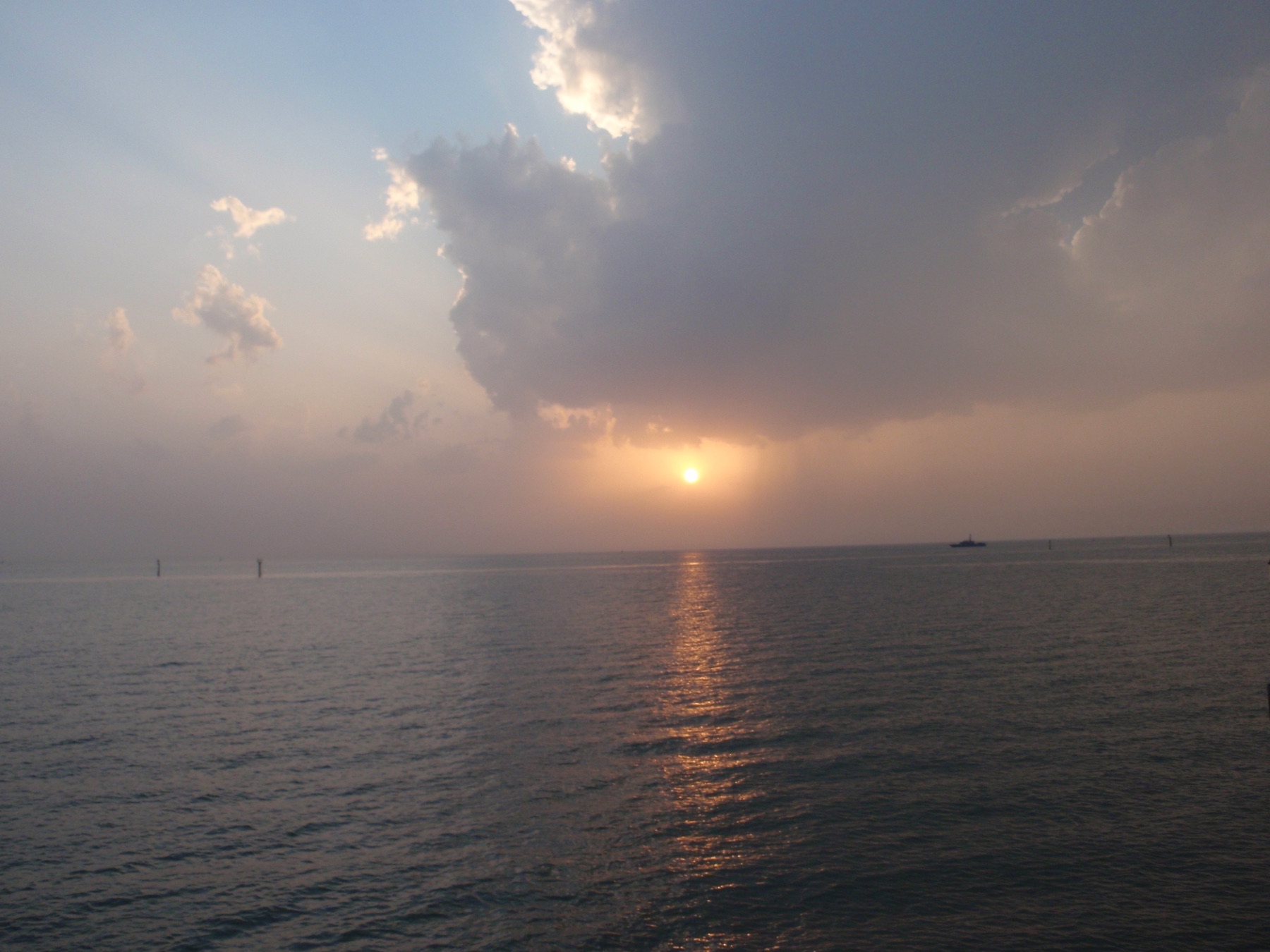 Warm evening light over the Gulf at Sharq
