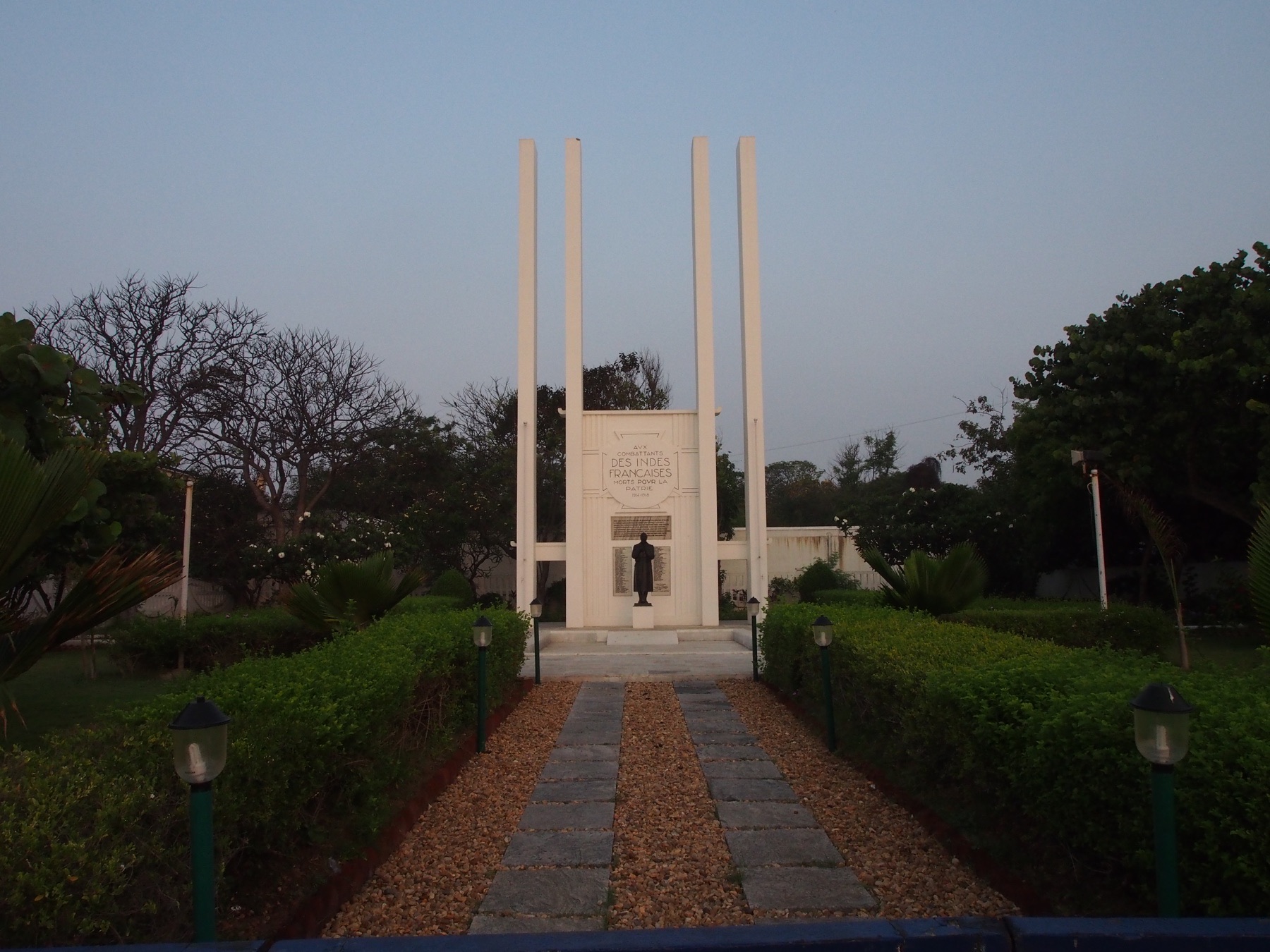 The Puducherry promenade beside the Bay of Bengal at dawn