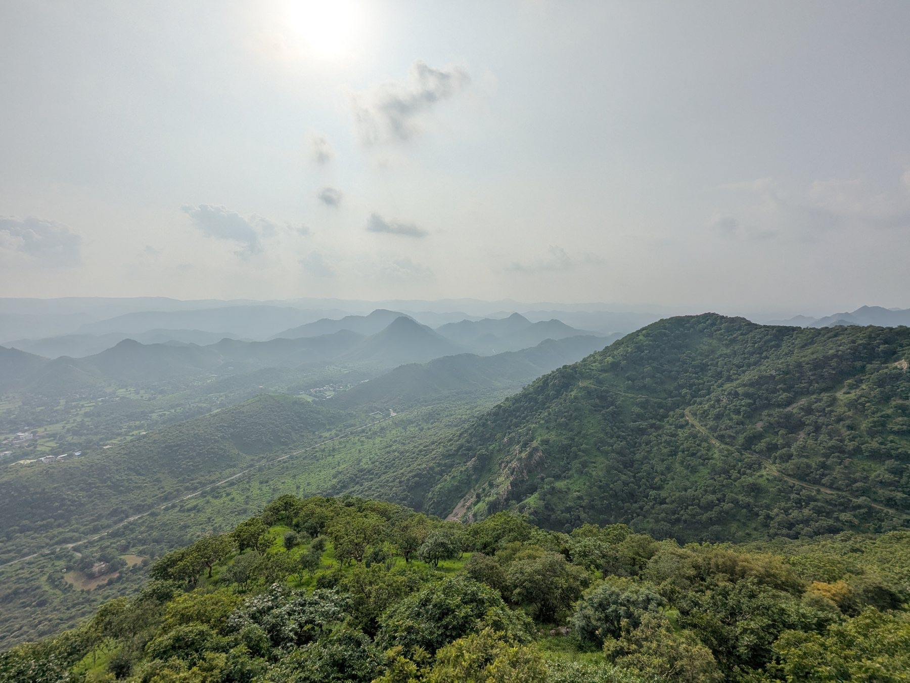 Udaipur's lakes and hills seen from Monsoon Palace