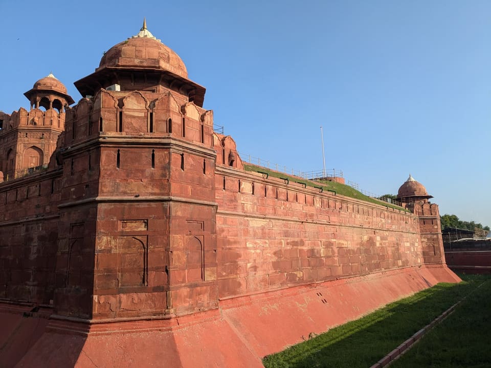 The red sandstone ramparts of Delhi's Red Fort