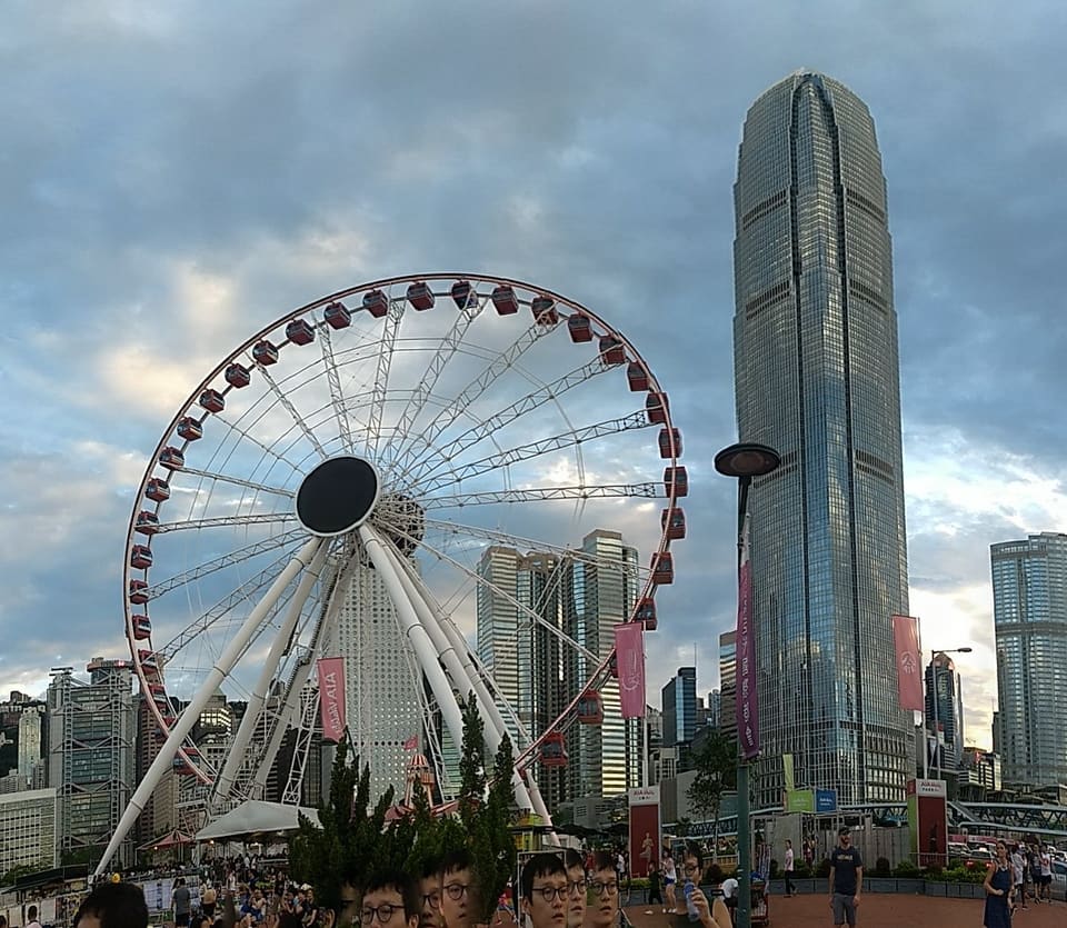 The Hong Kong Observation Wheel beside Victoria Harbour