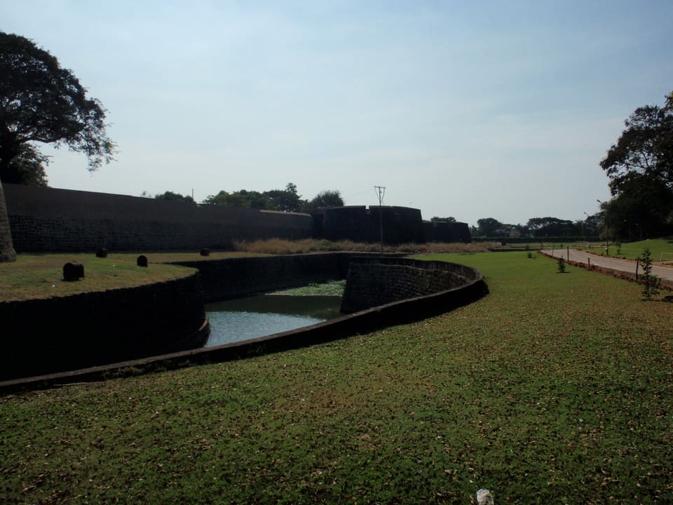Historic stone gateway at Palakkad Fort