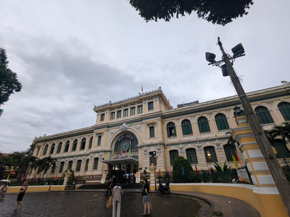 Grand colonial facade of Saigon Central Post Office