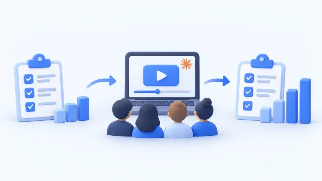 온라인 강의를 듣고 AI 역량평가에 응시한 뒤 리포트를 받는 교육 과정 흐름(제공=조코딩AX파트너스)
