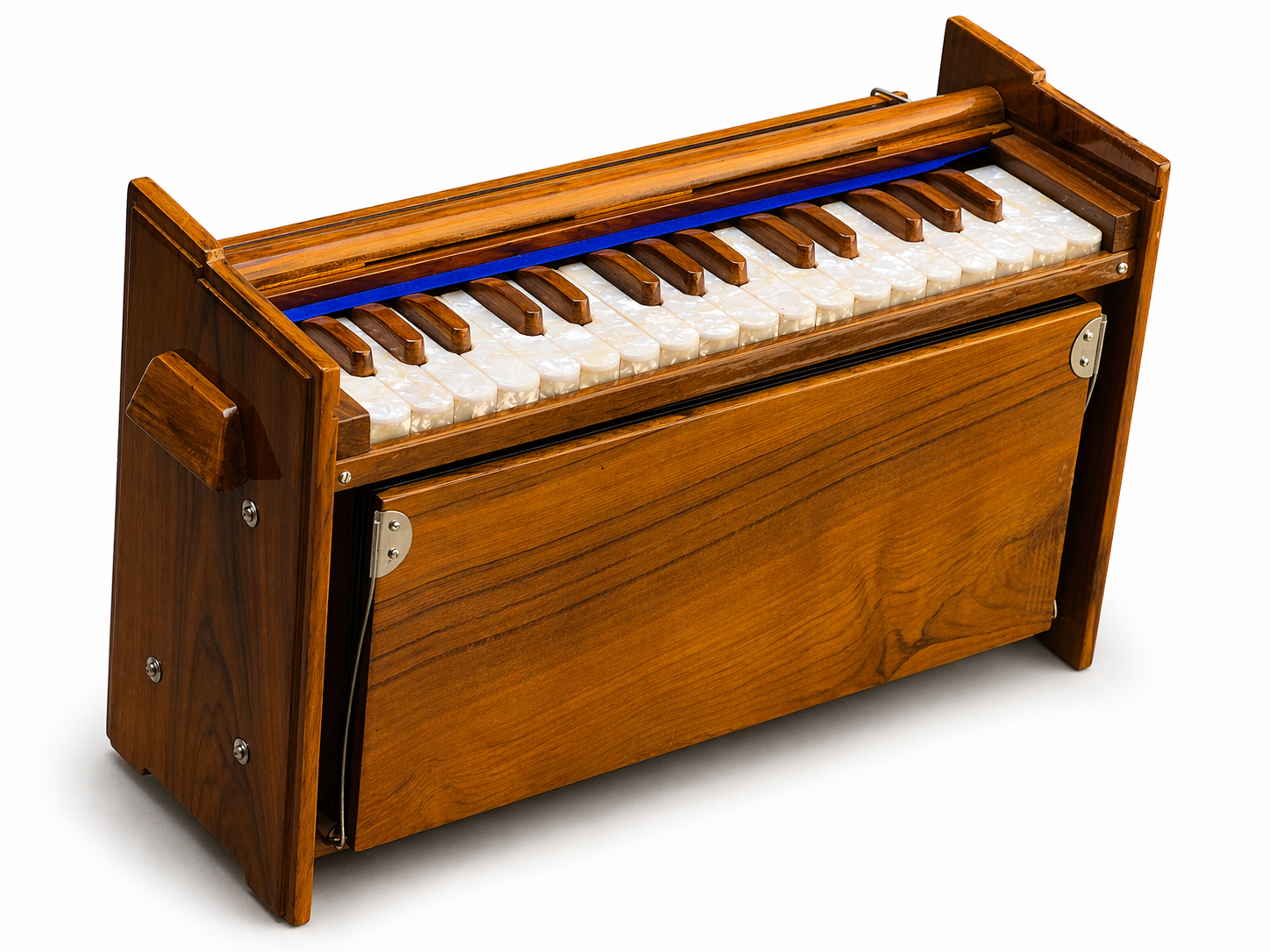 Dulcetina Portable Harmonium – 32 Keys, 2¾ Octaves, Double Brass Reeds, Teak Wood, 440Hz for Bhajan, Kirtan, Yoga & Chanting — image 3