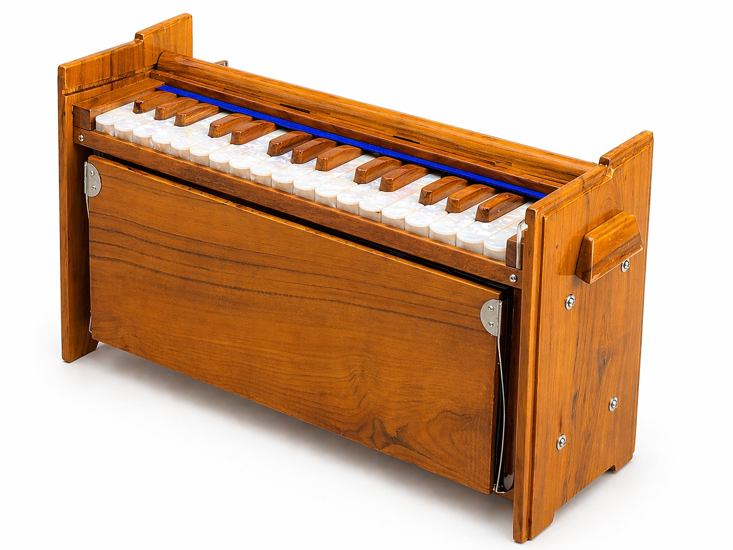 Dulcetina Portable Harmonium – 32 Keys, 2¾ Octaves, Double Brass Reeds, Teak Wood, 440Hz for Bhajan, Kirtan, Yoga & Chanting — image 5