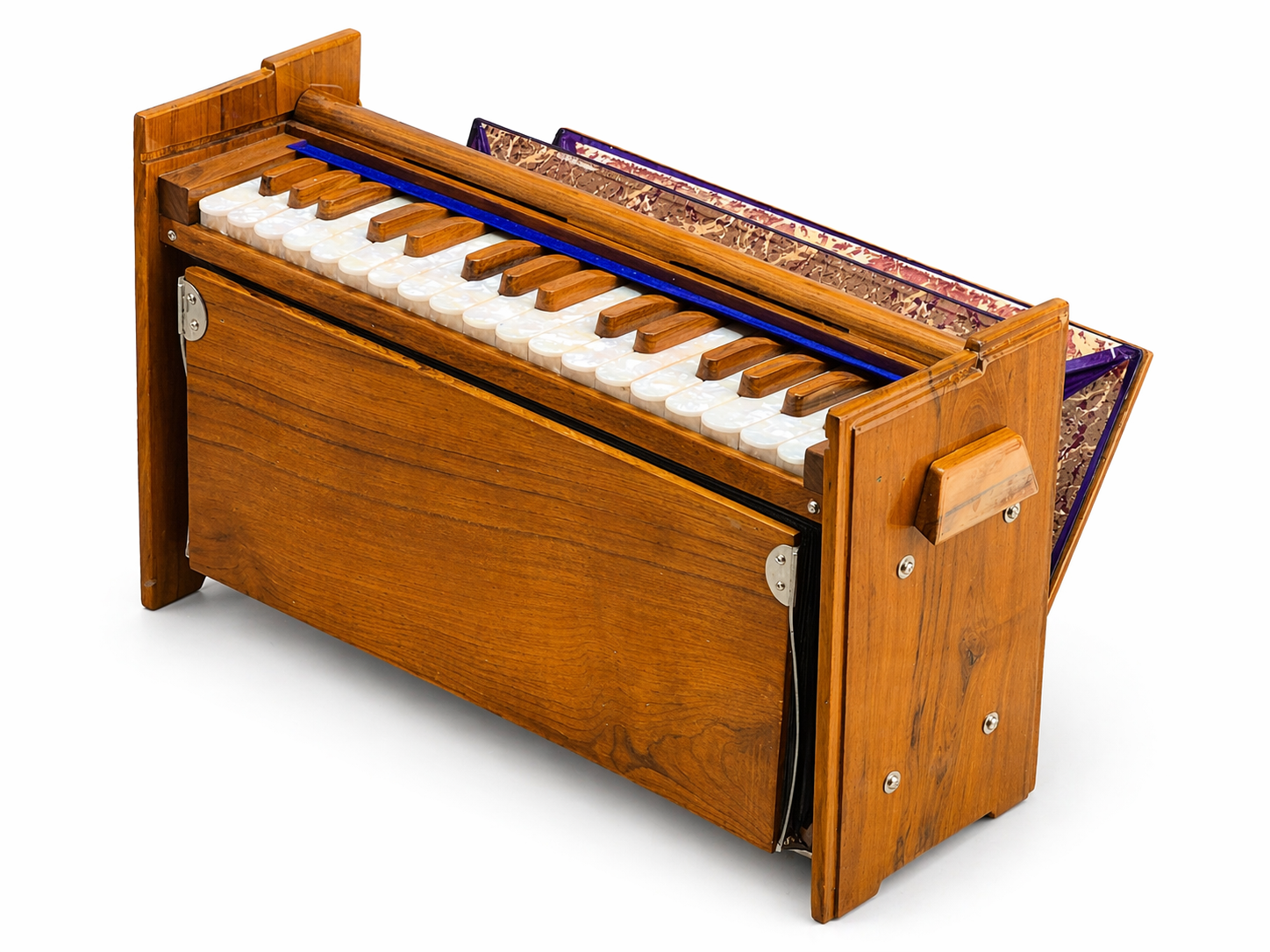 Dulcetina Portable Harmonium – 32 Keys, 2¾ Octaves, Double Brass Reeds, Teak Wood, 440Hz for Bhajan, Kirtan, Yoga & Chanting — image 6
