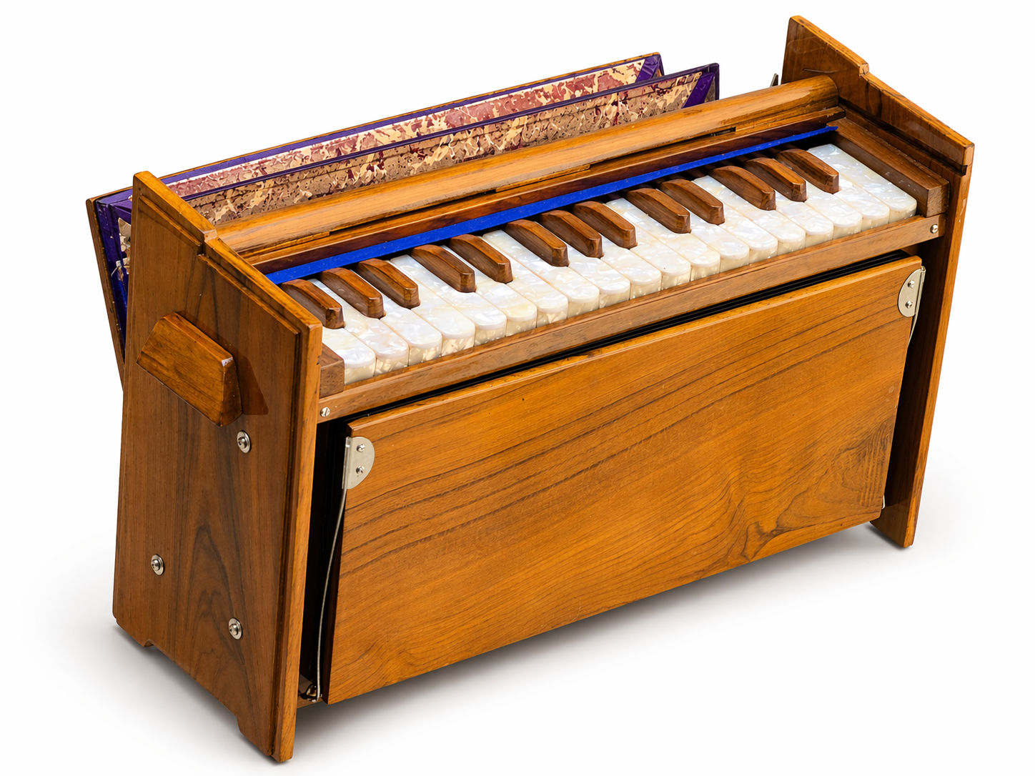 Dulcetina Portable Harmonium – 32 Keys, 2¾ Octaves, Double Brass Reeds, Teak Wood, 440Hz for Bhajan, Kirtan, Yoga & Chanting — image 2