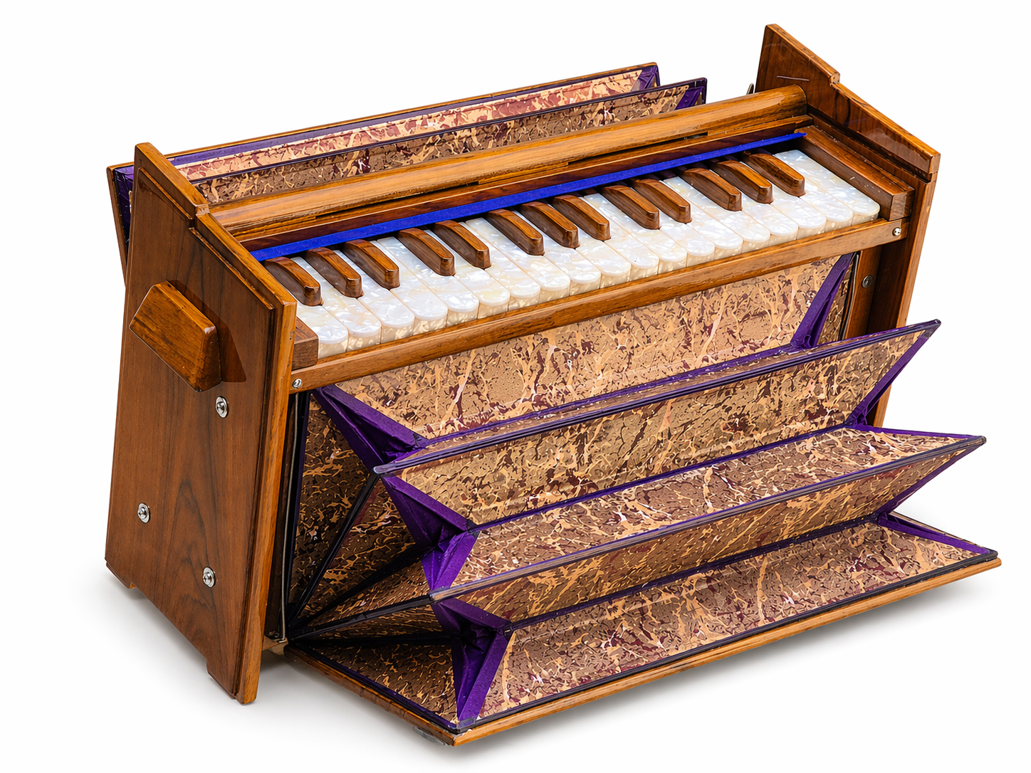 Dulcetina Portable Harmonium – 32 Keys, 2¾ Octaves, Double Brass Reeds, Teak Wood, 440Hz for Bhajan, Kirtan, Yoga & Chanting — image 1