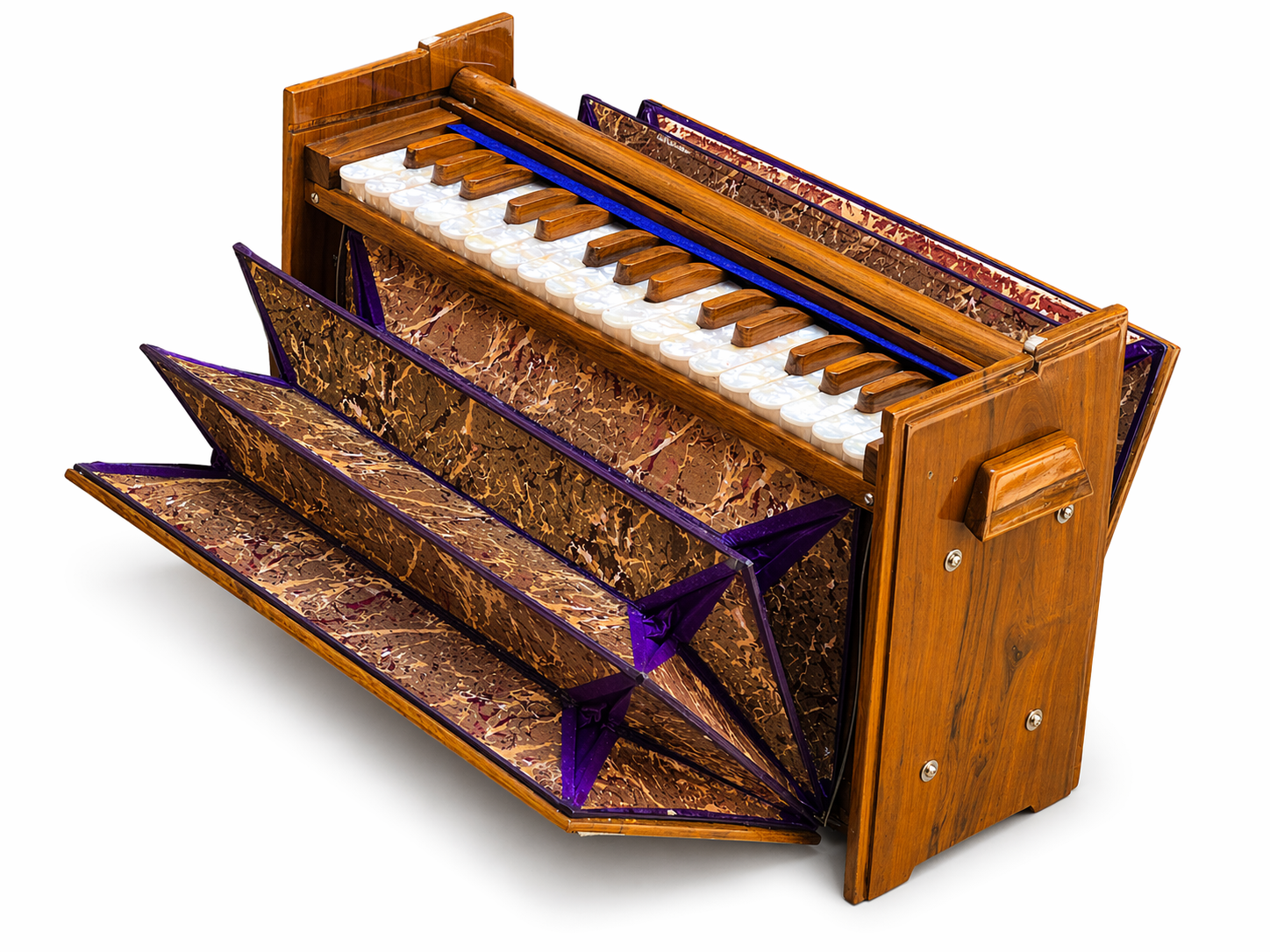 Dulcetina Portable Harmonium – 32 Keys, 2¾ Octaves, Double Brass Reeds, Teak Wood, 440Hz for Bhajan, Kirtan, Yoga & Chanting — image 7