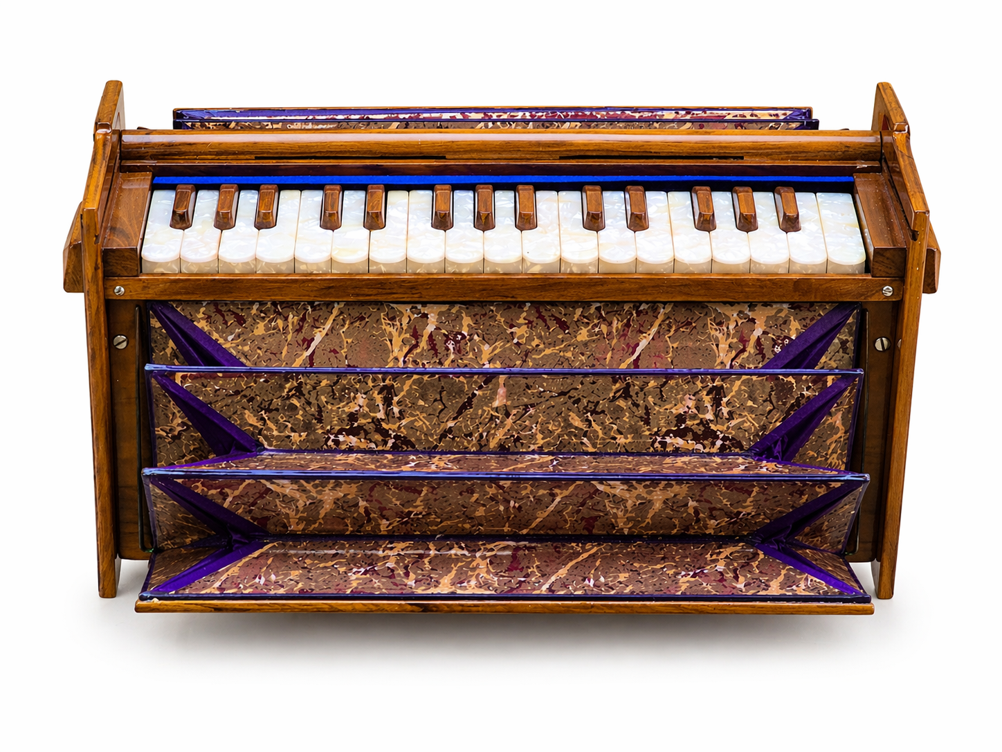 Dulcetina Portable Harmonium – 32 Keys, 2¾ Octaves, Double Brass Reeds, Teak Wood, 440Hz for Bhajan, Kirtan, Yoga & Chanting — image 10