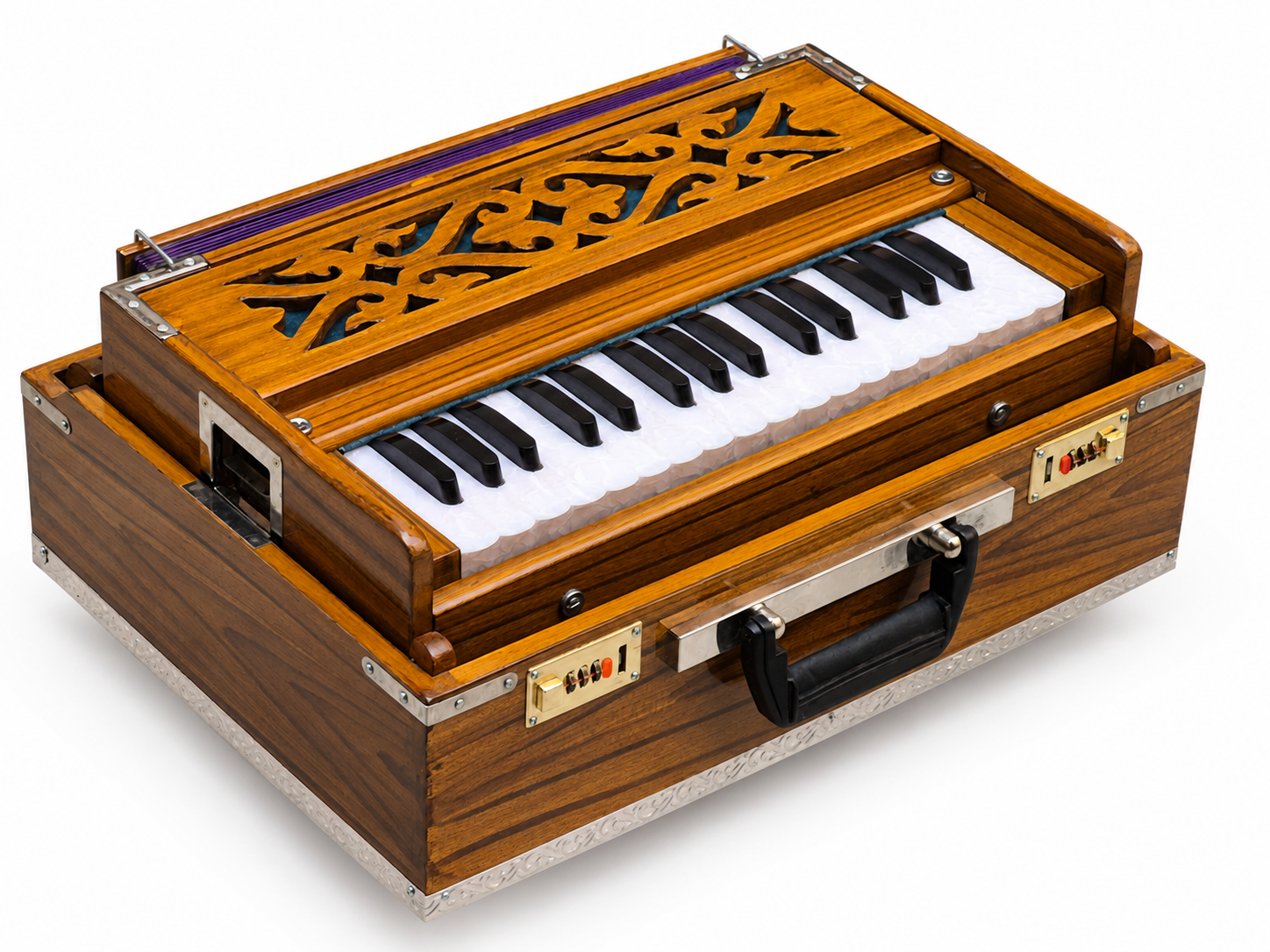 Portable Folding Harmonium 32 Keys 4 Stops Double Reed 440Hz — image 10