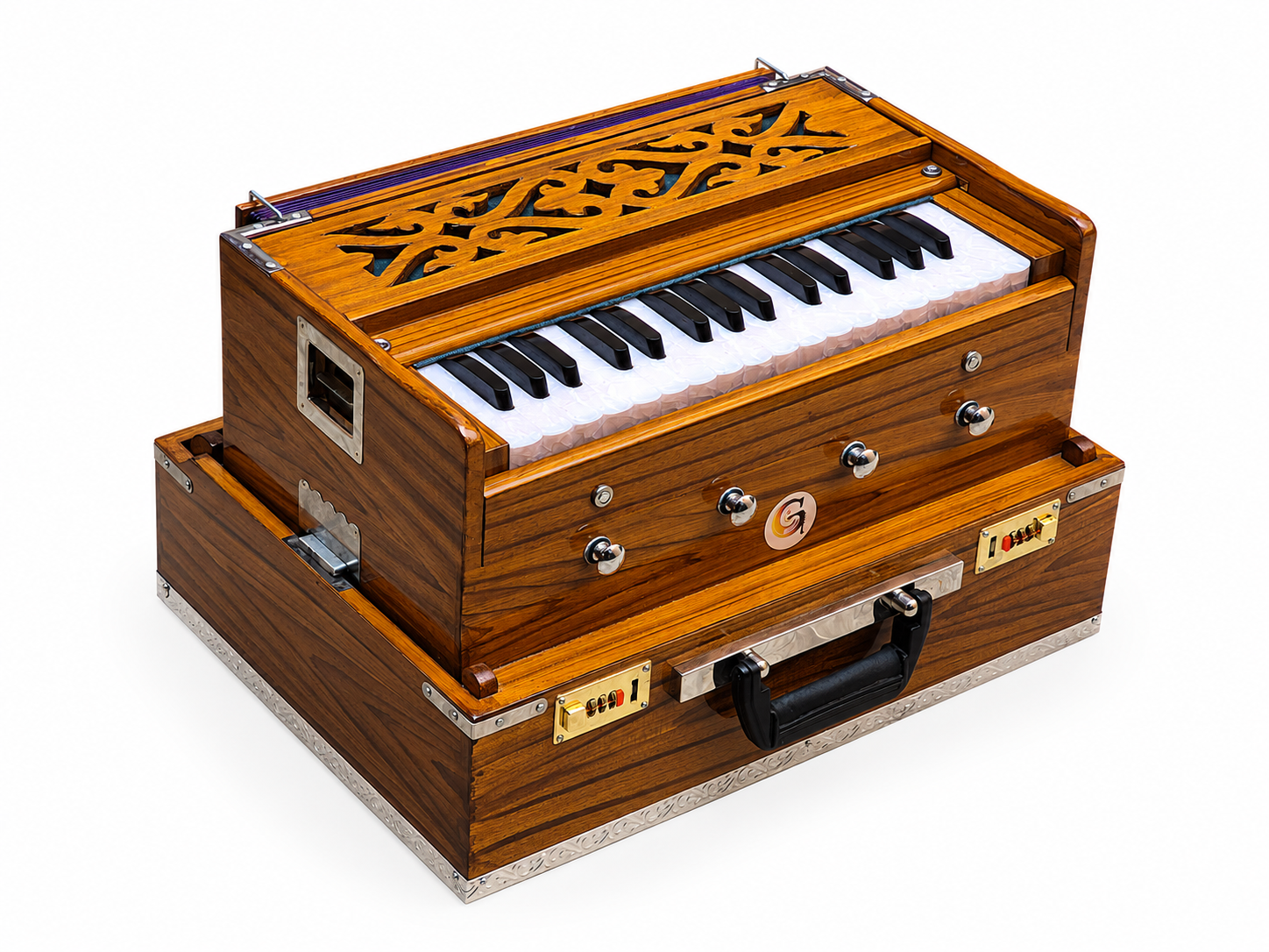 Portable Folding Harmonium 32 Keys 4 Stops Double Reed 440Hz — image 4