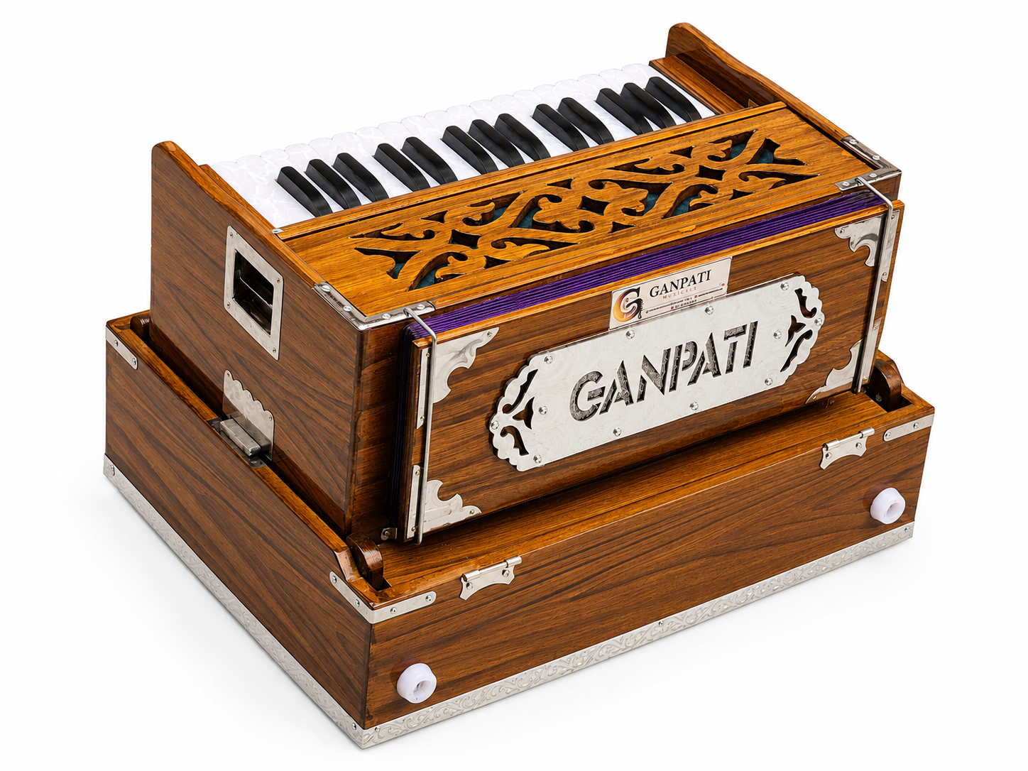 Portable Folding Harmonium 32 Keys 4 Stops Double Reed 440Hz — image 9