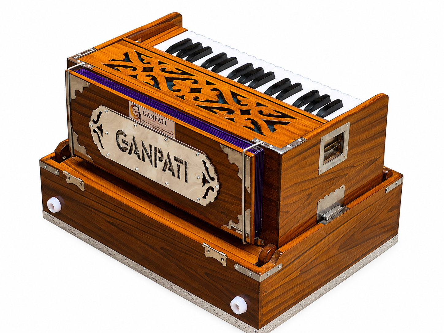 Portable Folding Harmonium 32 Keys 4 Stops Double Reed 440Hz — image 11