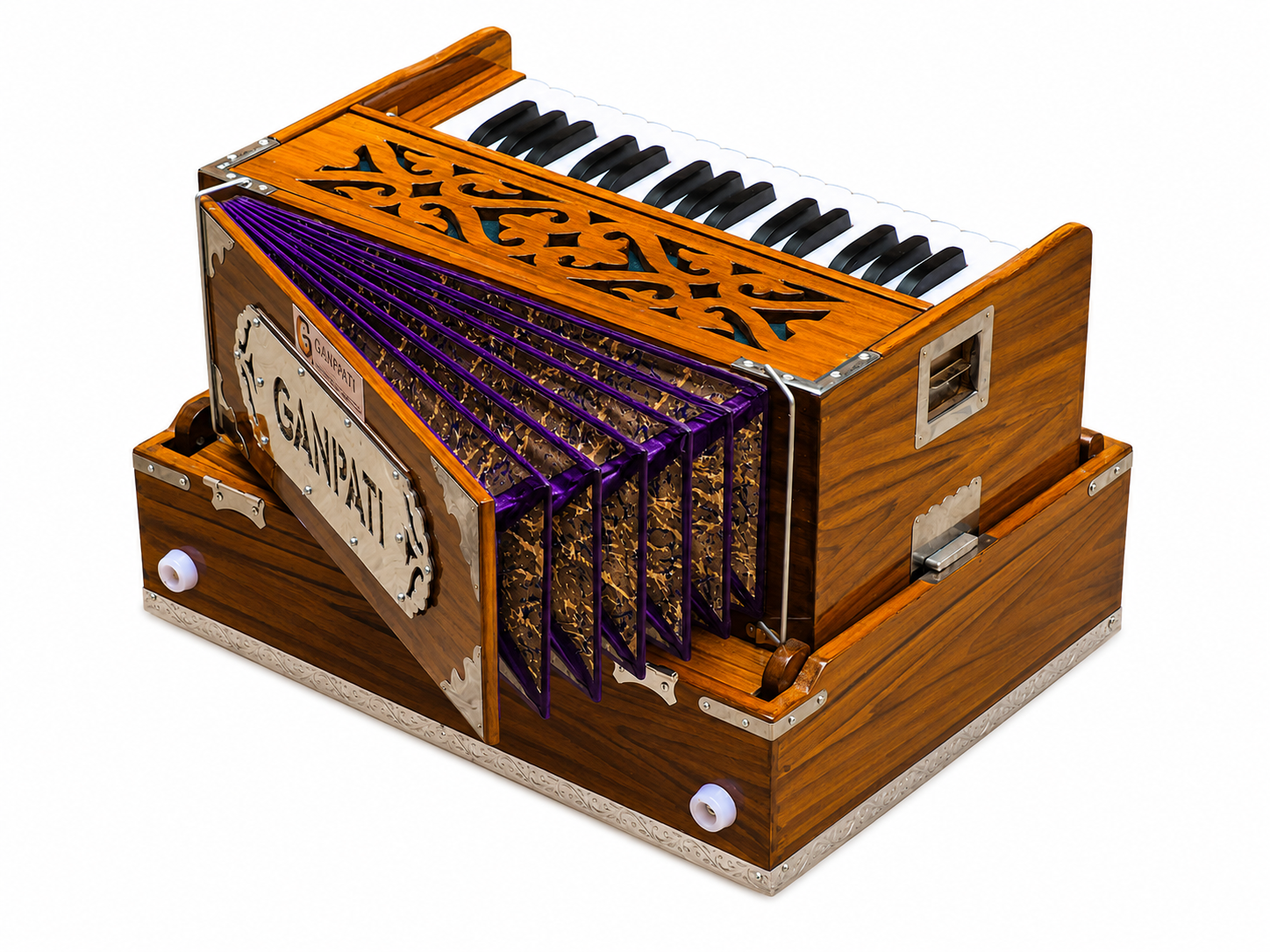 Portable Folding Harmonium 32 Keys 4 Stops Double Reed 440Hz — image 6