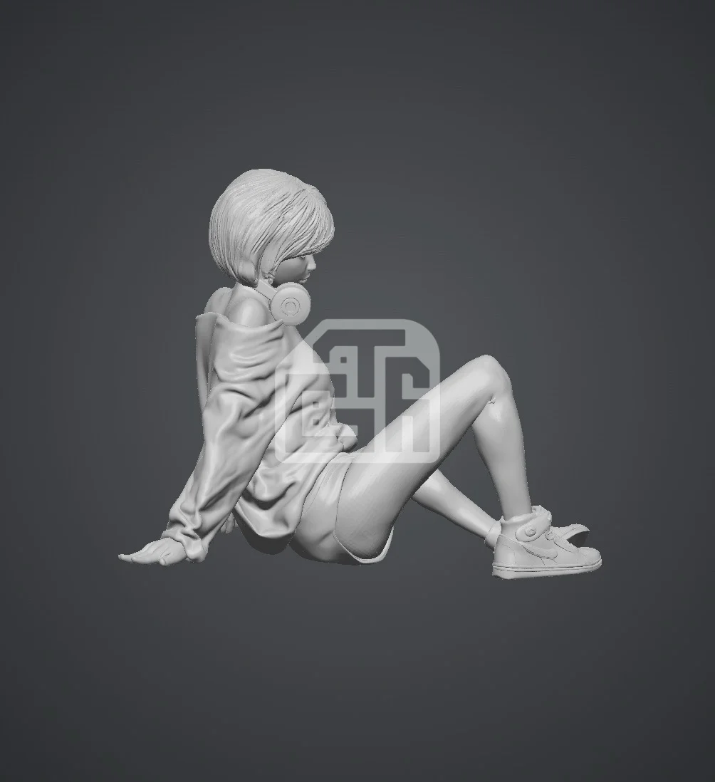 Figure cô gái trẻ mlem ngồi - ảnh 1