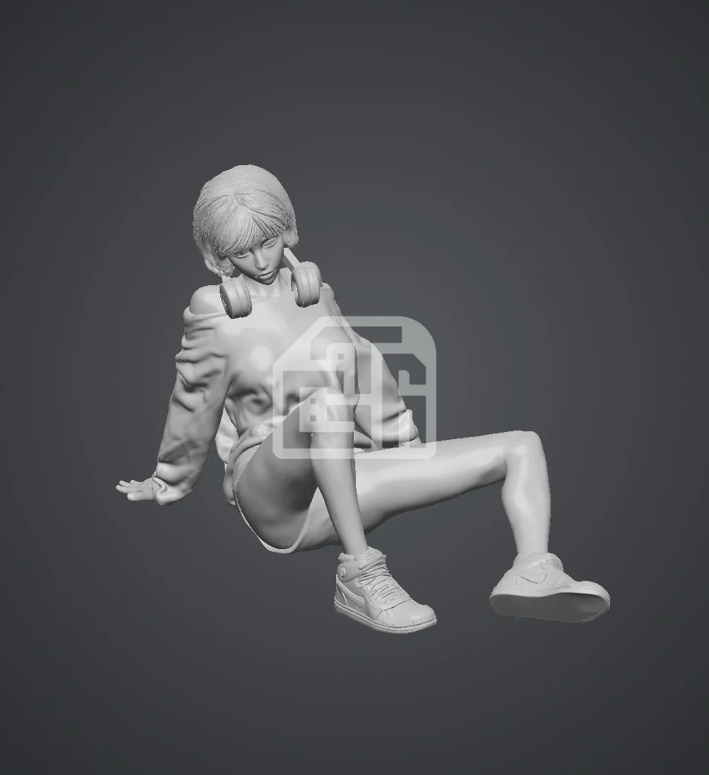 Figure cô gái trẻ mlem ngồi - ảnh 2