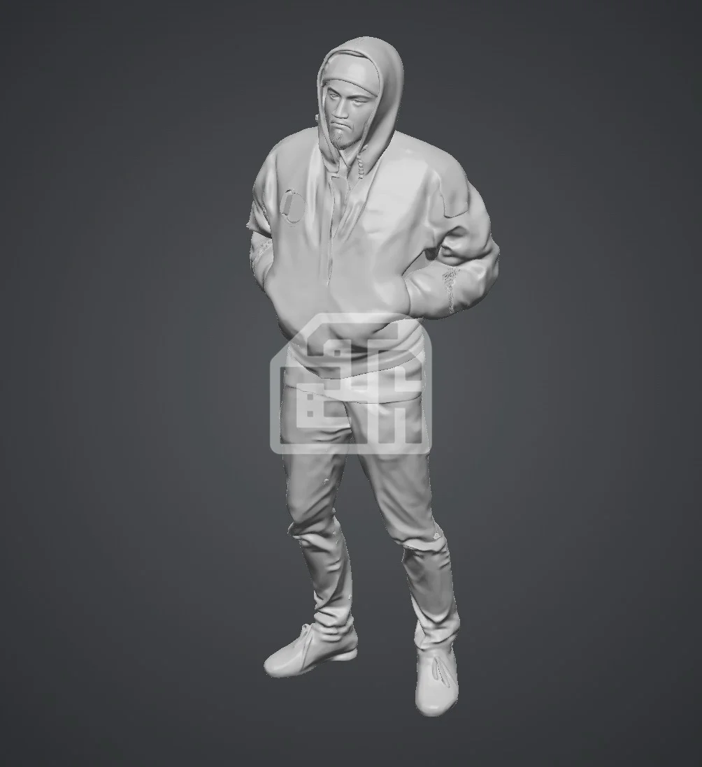 Figure nam thanh niên khứa mặc áo hoodie đút tay trong túi - ảnh 2