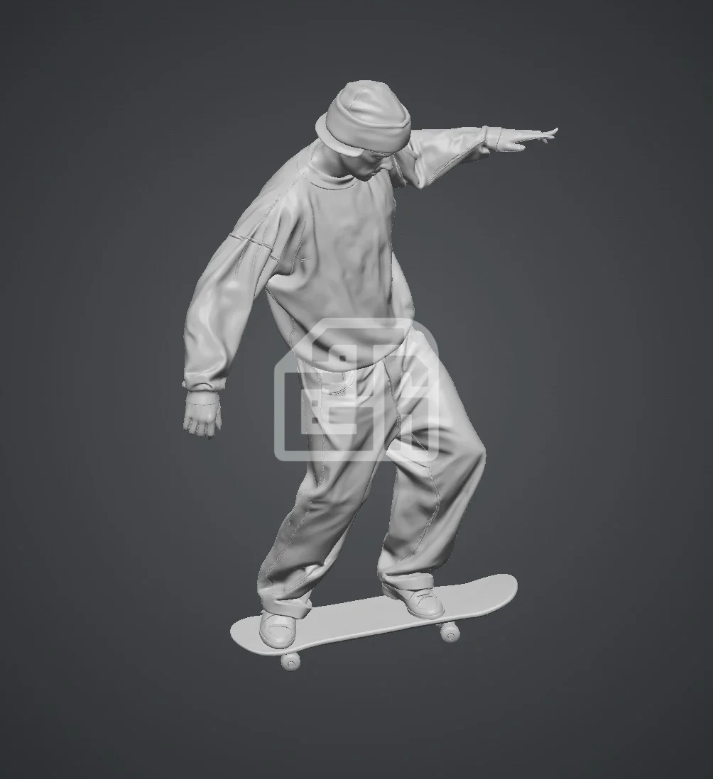Figure nam thanh niên trượt ván skate board fly to sky - ảnh 1