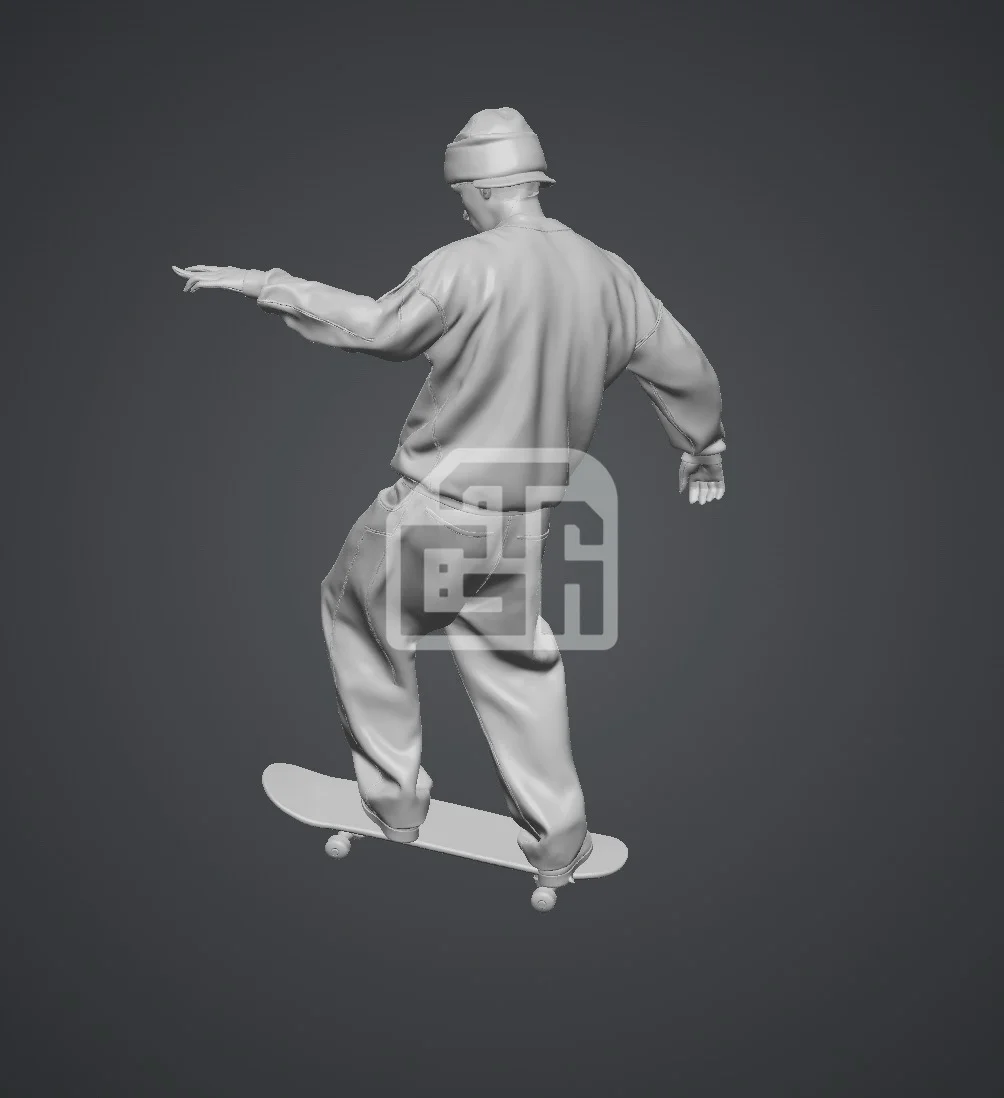 Figure nam thanh niên trượt ván skate board fly to sky - ảnh 2