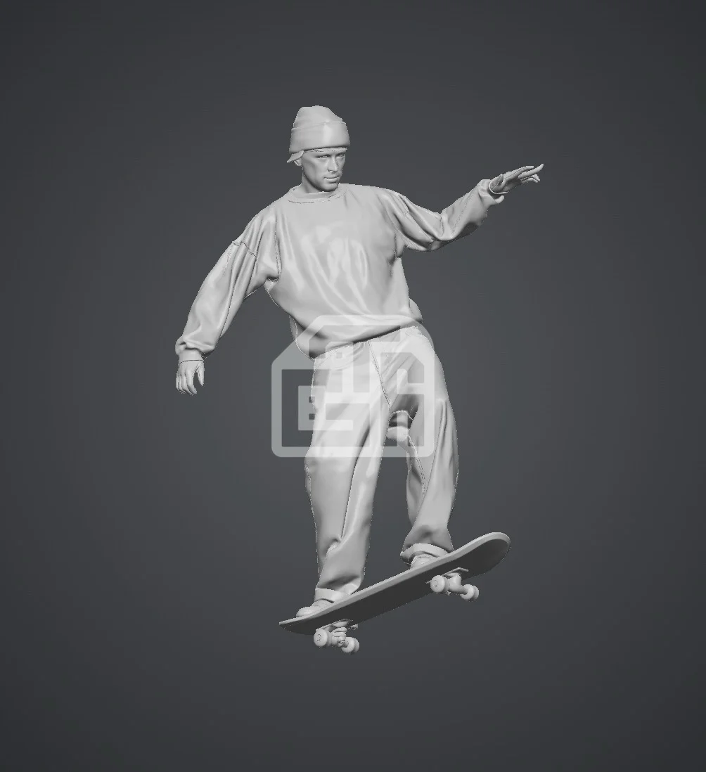 Figure nam thanh niên trượt ván skate board fly to sky - ảnh 3