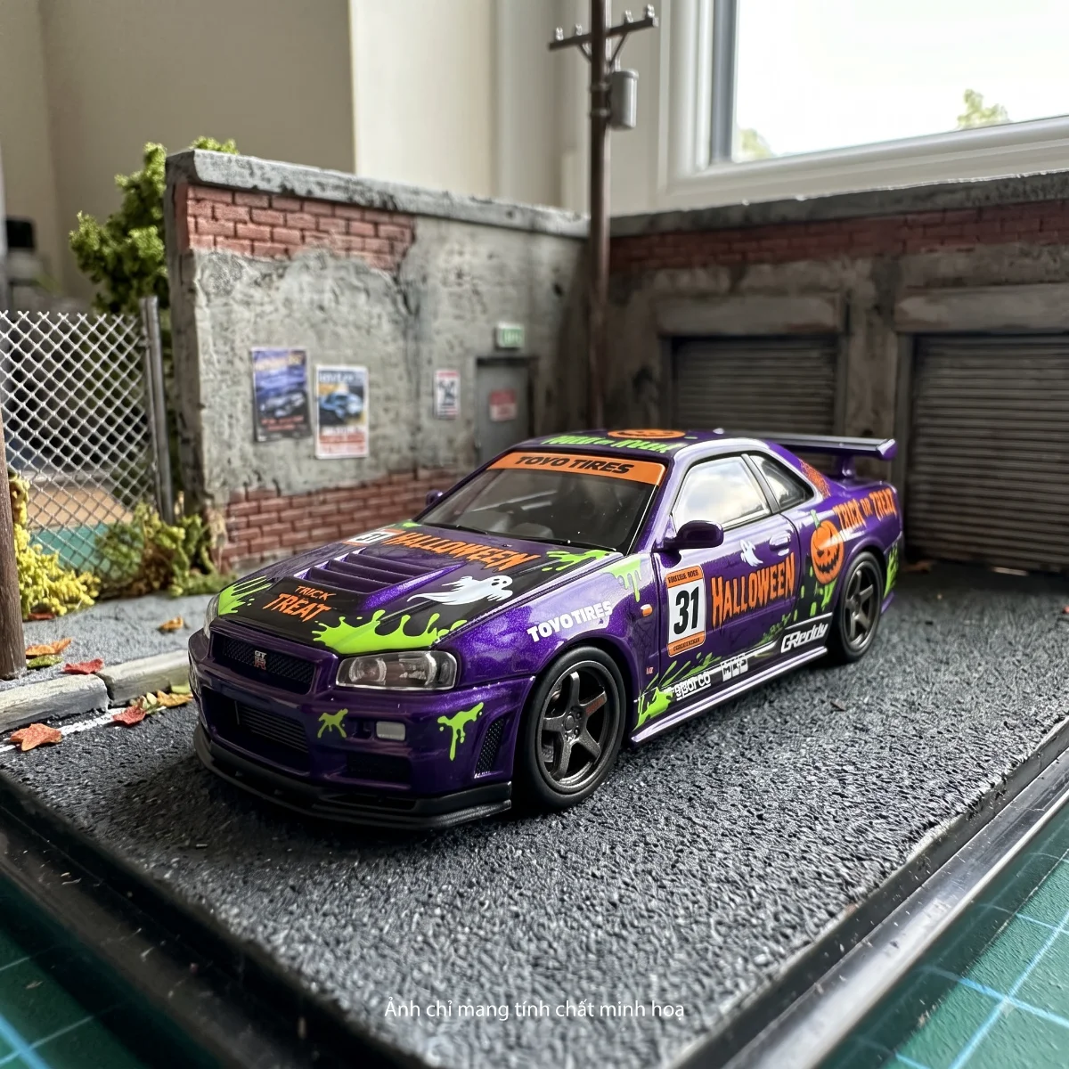 Bộ Decal Nước 1:64 Livery Halloween "Spooky Night" - Thiết Kế Độc Quyền Cho Xe Mô Hình - ảnh 1