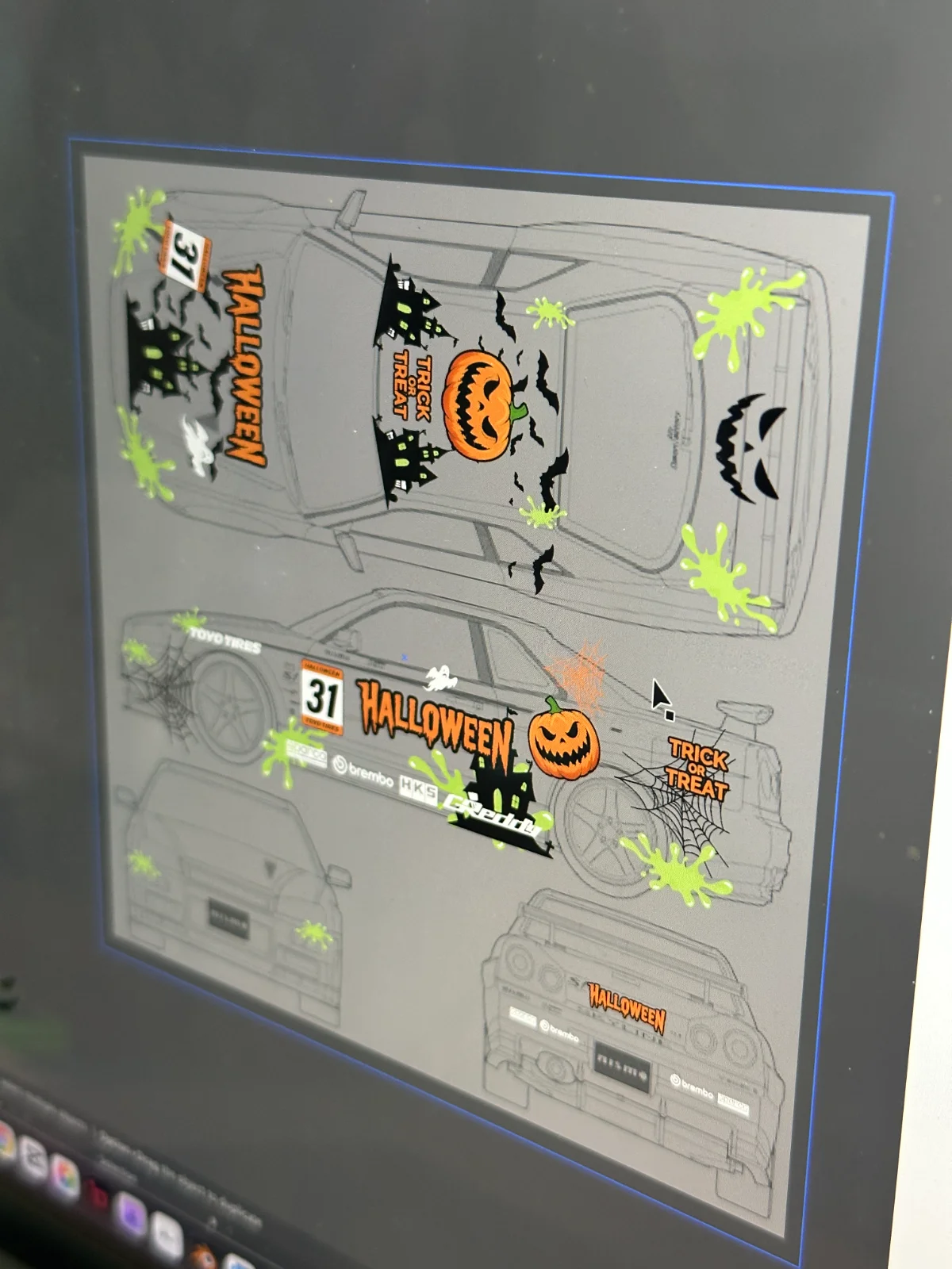 Bộ Decal Nước 1:64 Livery Halloween "Spooky Night" - Thiết Kế Độc Quyền Cho Xe Mô Hình - ảnh 2