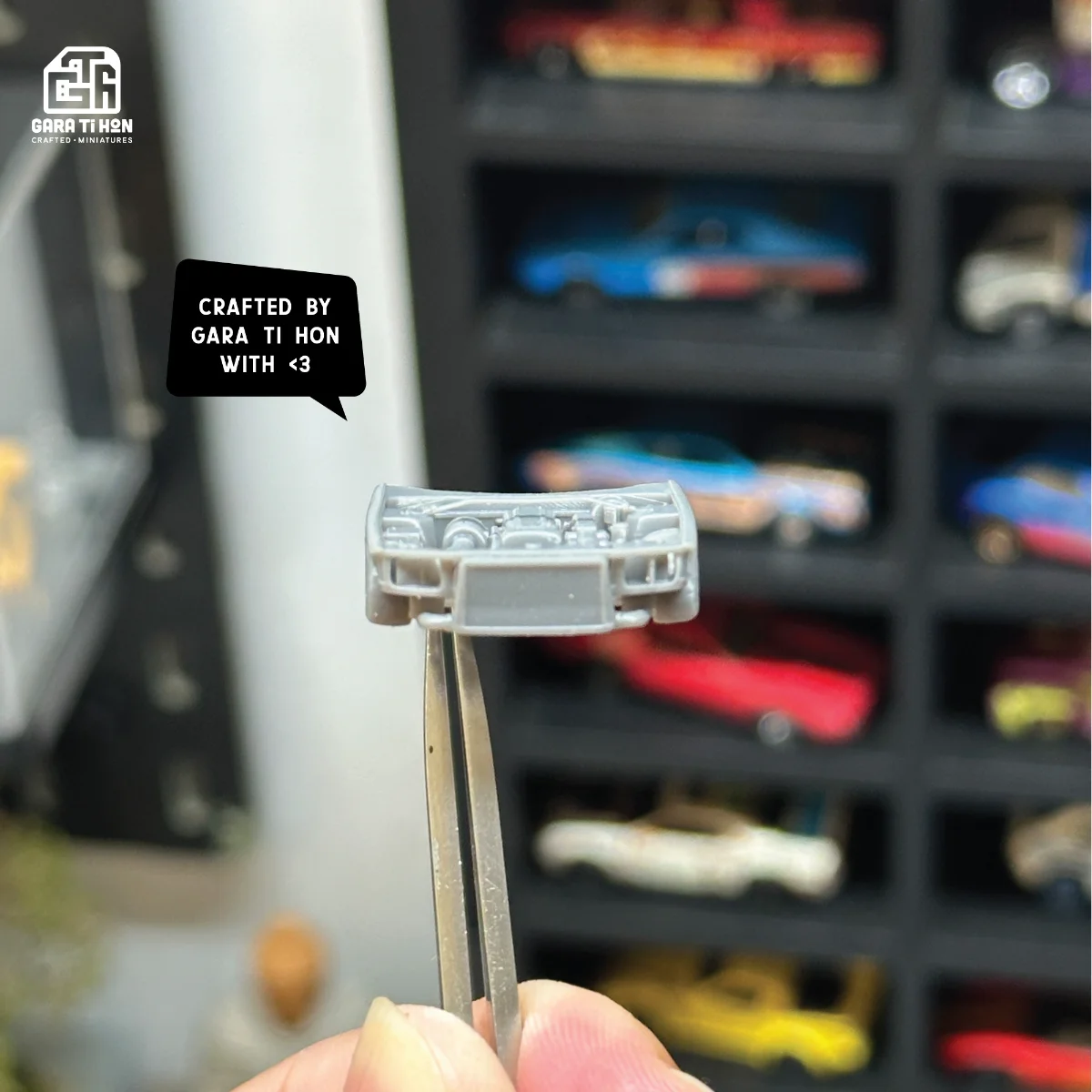 Phôi Khoang Động Cơ (Engine Bay) Nissan GT-R 1:64 - Phụ Kiện Custom In 3D Resin - ảnh 2