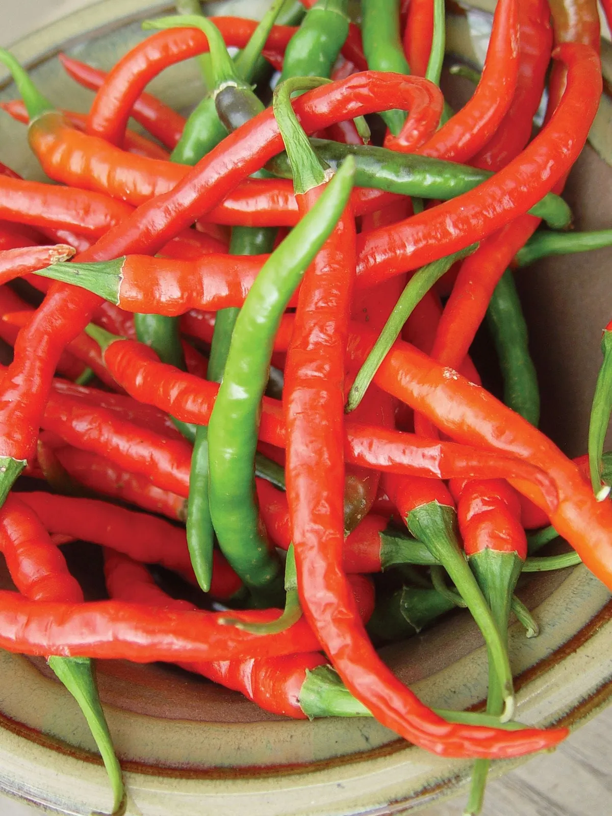 Hot, Long Red Slim Cayenne Peppers