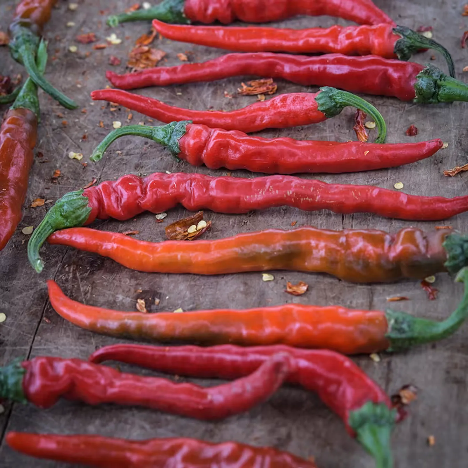Long Red Slim Cayenne Peppers