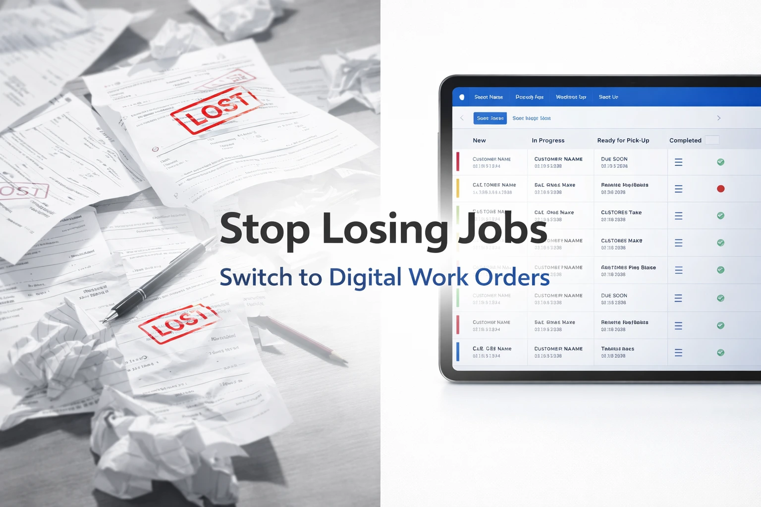 Digital Work Orders for Auto Repair Shops: Stop Losing Jobs in the Paper Shuffle cover image