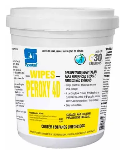 Panos Umedecidos Wipes Peroxy 4d 150 Unidades Spartan