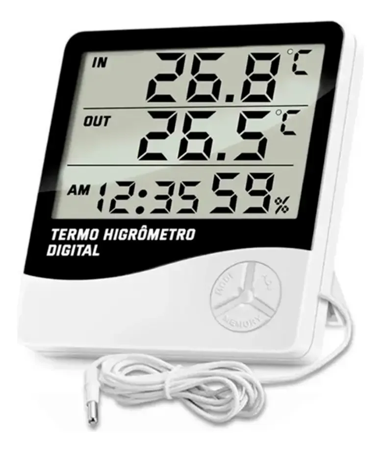 Termo-higrômetro com Certificado de Calibração