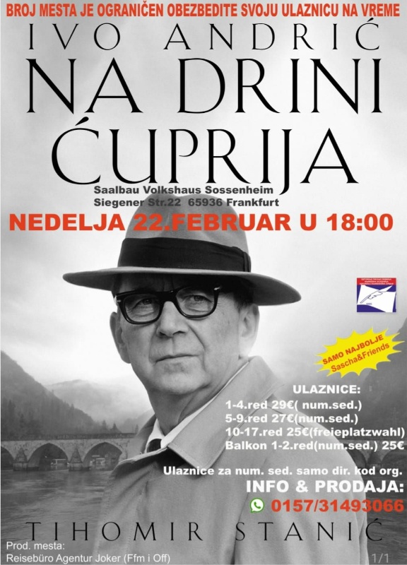 NA DRINI ĆUPRIJA - 22.02.2026 - 18:00 Uhr