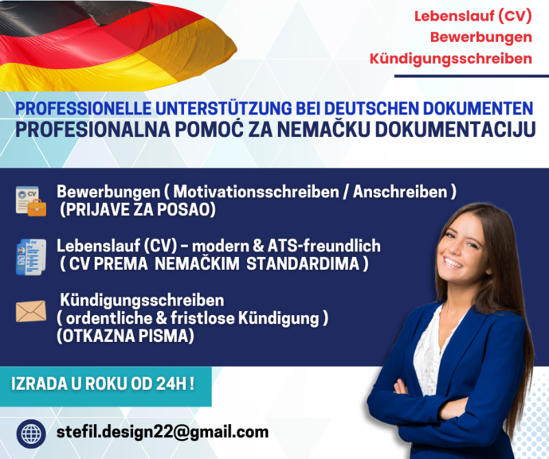 Profesionalna izrada CV-a na Nemačkom jeziku